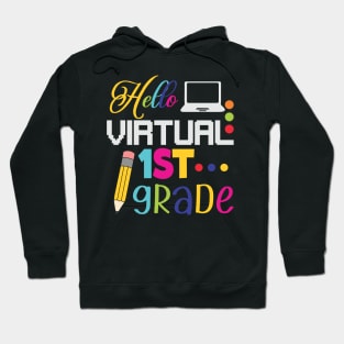 hello virtual 1st grade Hoodie